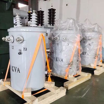 10kv 25kva یک مرحله قطب نصب شده ترانسفورماتور پر از روغن با استاندارد IEC / GB